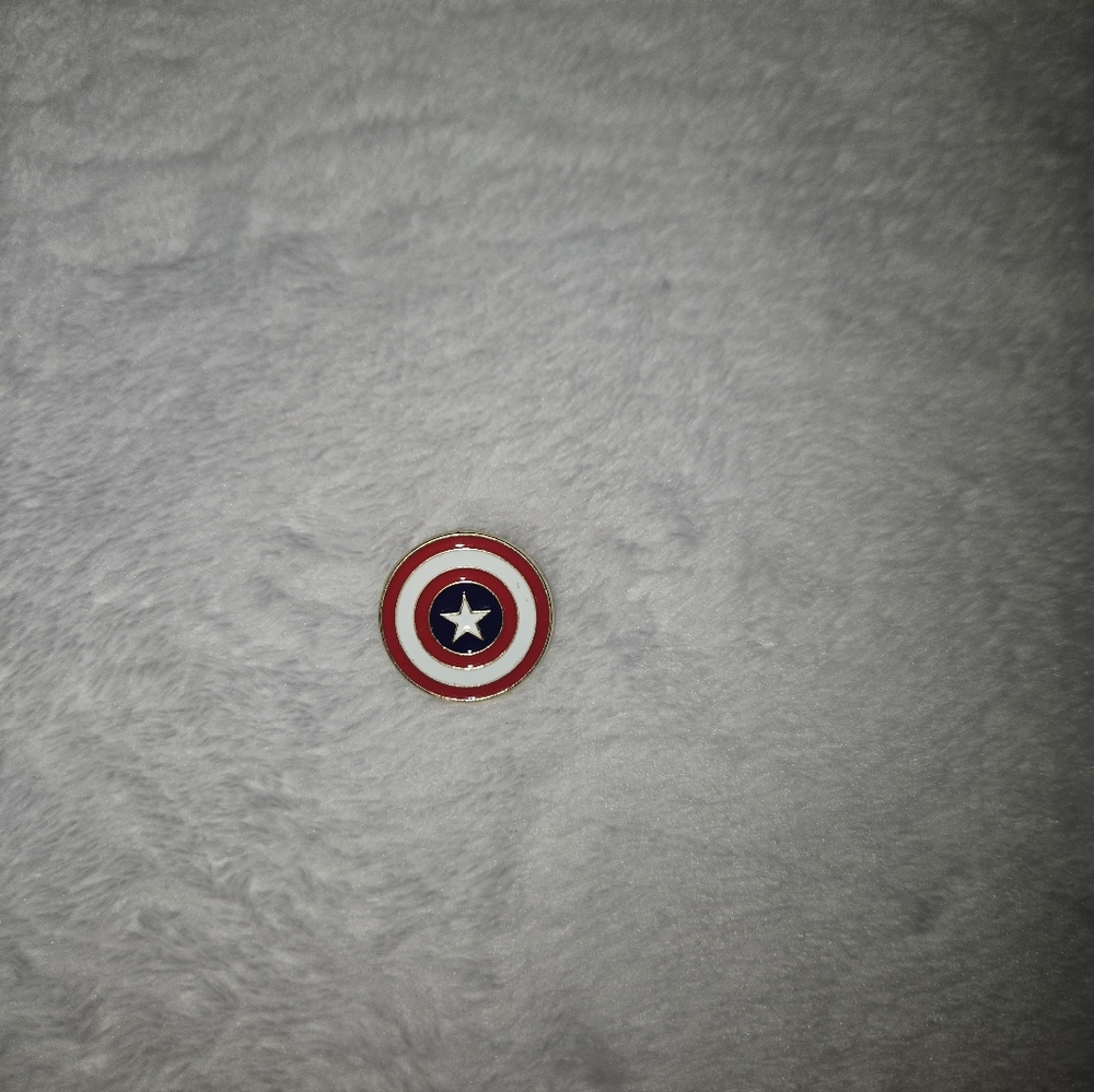 Captain America Red & Blue Star Pin